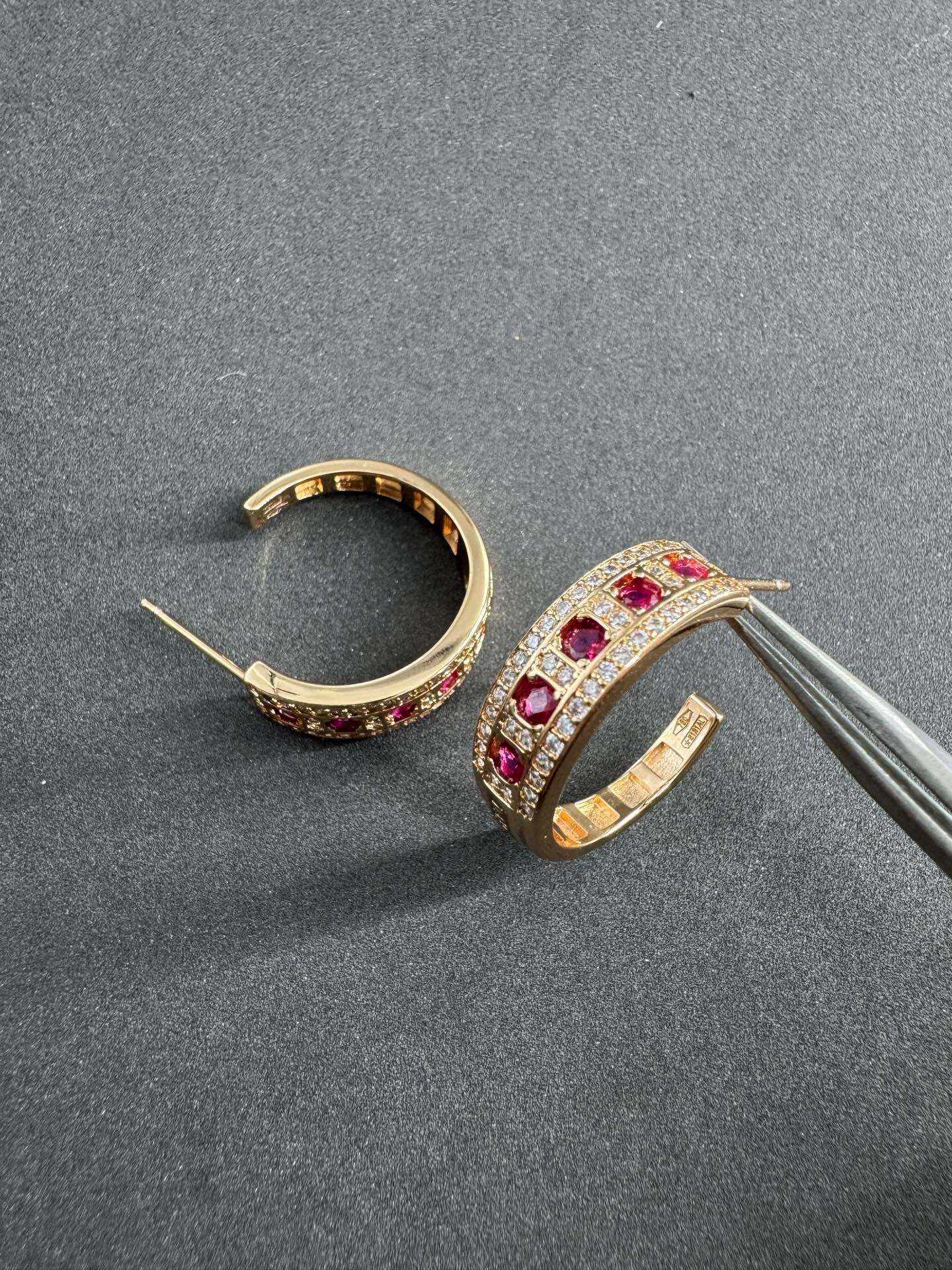 Chrome Hearts Elegant Silver Hoop Earrings with Diamond Accents
